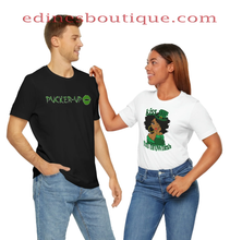 Load image into Gallery viewer, Kiss Me I'm Brownish St. Patrick's Day T‑Shirt - Afrocentric Lucky Lady Tee