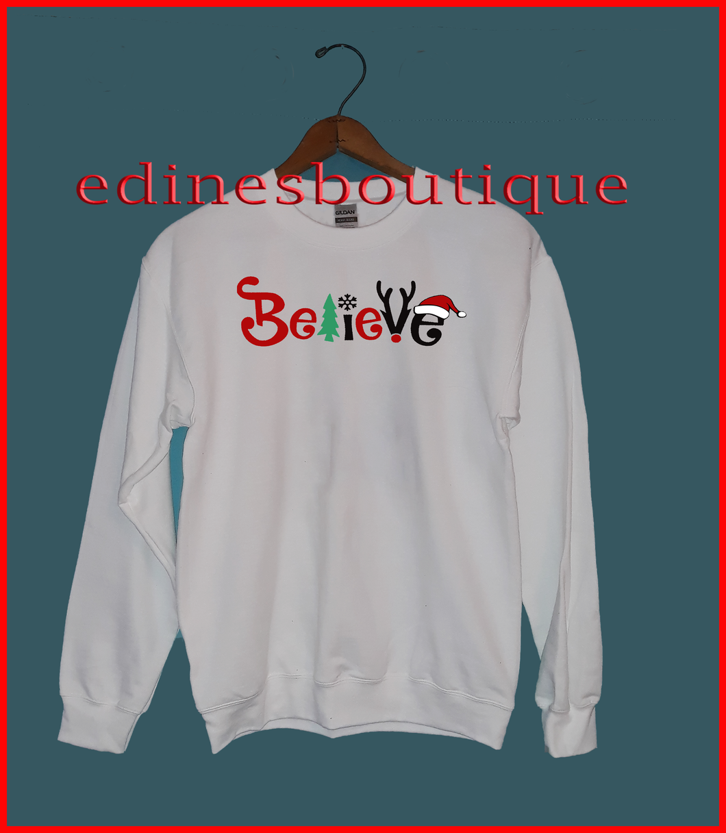 Believe - Women's Holiday Sweatshirt