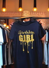 Load image into Gallery viewer, Birthday Girl (Squad)  - Gold Drip T-shirt