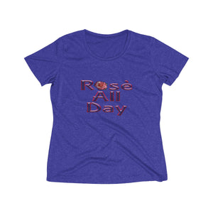 Rosé All Day Women's Heather Wicking Tee