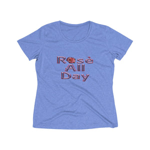 Rosé All Day Women's Heather Wicking Tee