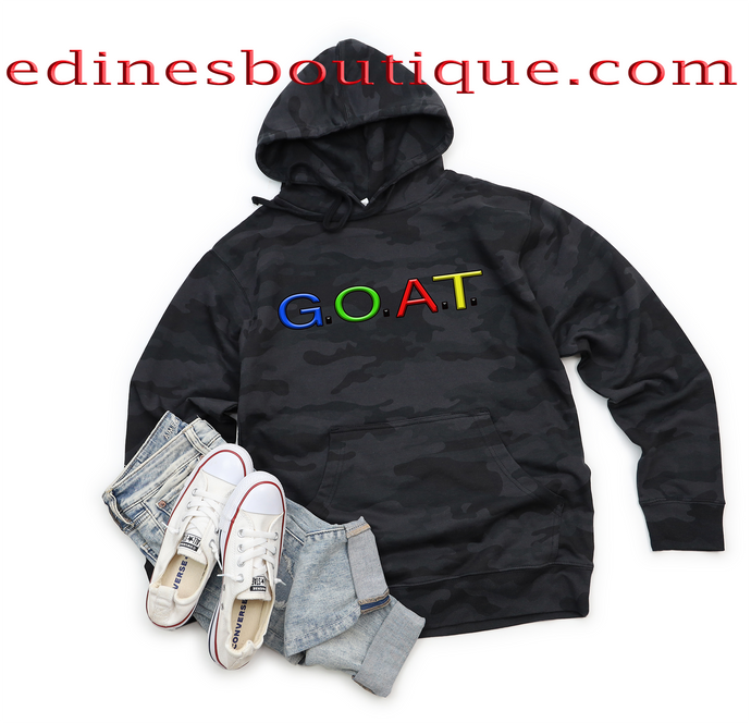 Black Camo Hoodie - G.O.A.T.