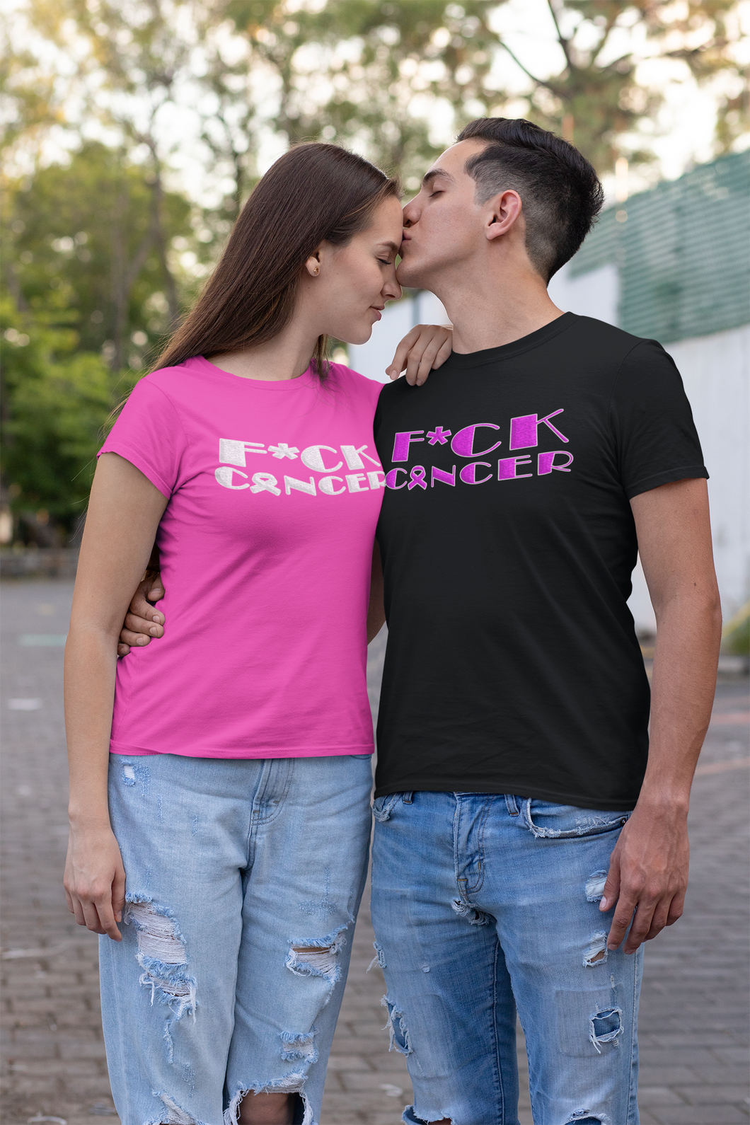 F*ck Cancer Jersey Tee (white logo)