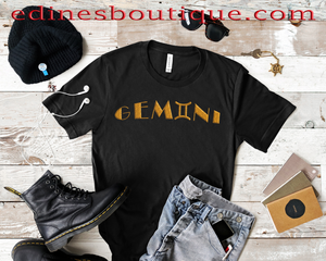 Gemini Logo Unisex Tee, Zodiac Birthday Tee