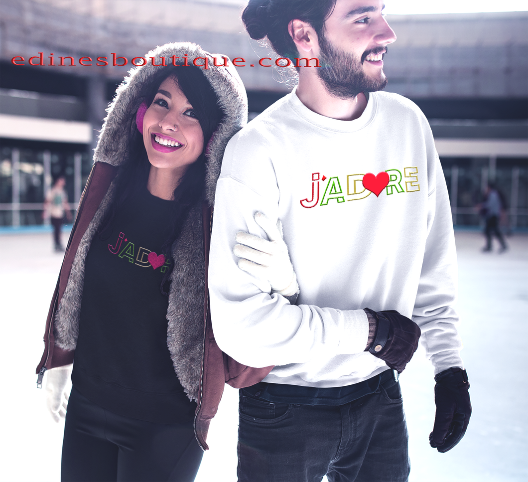 J'ADORE Unisex Valentine's Day Sweatshirt