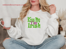 Load image into Gallery viewer, KISS ME I&#39;M IRISH  - St Patrick&#39;s Day Sweatshirt