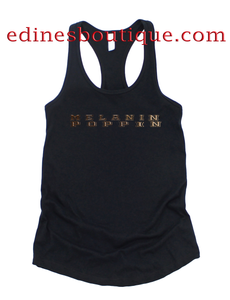 Melanin Poppin Women's Racerback Tank