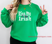 Load image into Gallery viewer, KISS ME I&#39;M IRISH  - St Patrick&#39;s Day Sweatshirt