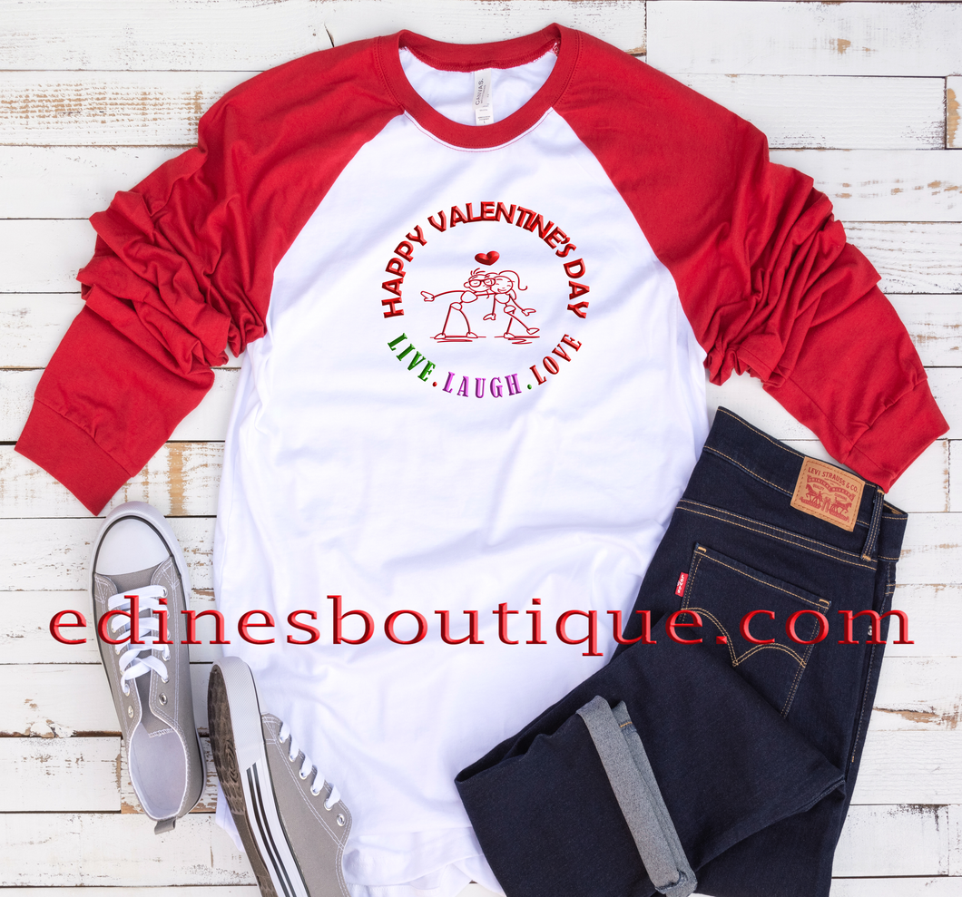 Valentine's Day Unisex Tee , Valentine's Day Baseball  Tee 