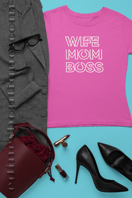 WIFE MOM BOSS WOMEN'S TEE