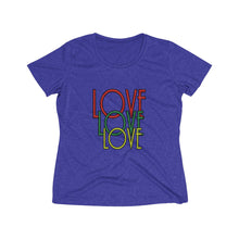 Load image into Gallery viewer, Love Women's Heather Wicking Tee