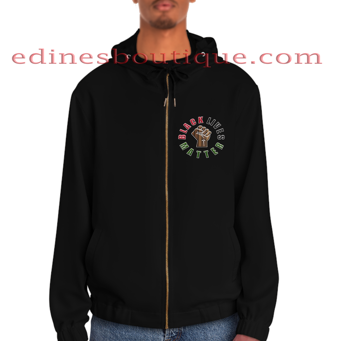 Black Lives Matter Men's Full-Zip Hoodie (AOP)