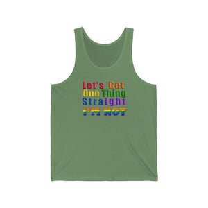 LGBT Pride Tank (Let's Get One Thing Straight I'm Not)