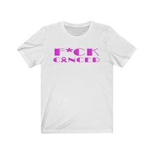 Load image into Gallery viewer, F*ck Cancer Unisex Tee - (pink logo)