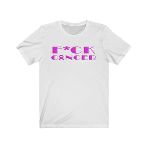 F*ck Cancer Unisex Tee - (pink logo)