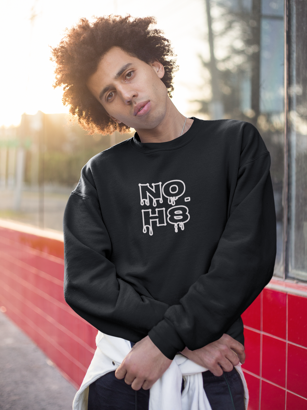 NO_H8 Boxed Logo Sweatshirt